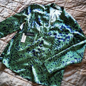 BABATON Power Blouse Size S ~ Aritzia Blouse in mint blue